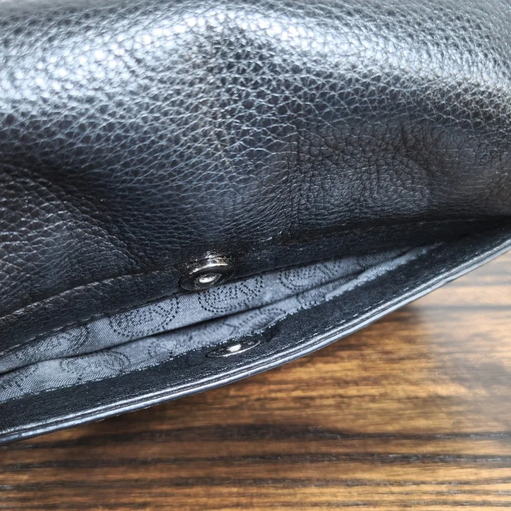 Michael Kors Bedford Double Gusset Pebble Leather Crossbody Bag Chain Purse